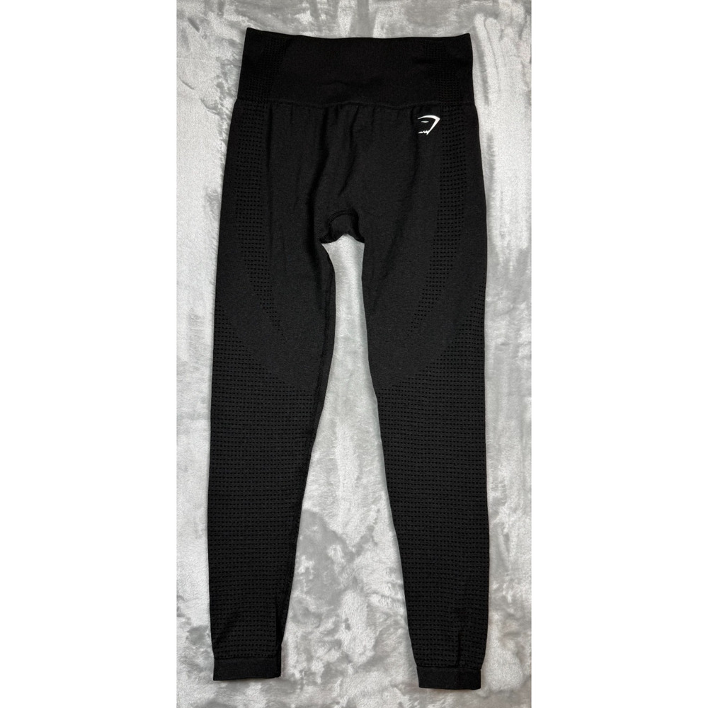 Gymshark Women's Vital Seamless 2.0 Leggings in Black Marl Size Small/Med - Picture 2 of 6